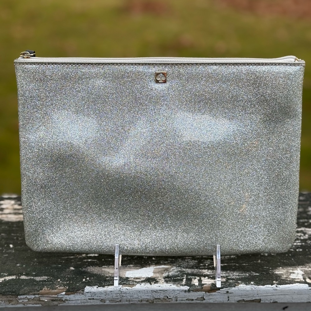 NWOT KATE SPADE MAVIS STREET GIA GLITTER POUCH - Picture 2 of 5